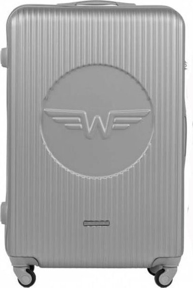 Kemer Duża walizka KEMER WINGS SWL01 L Srebrna