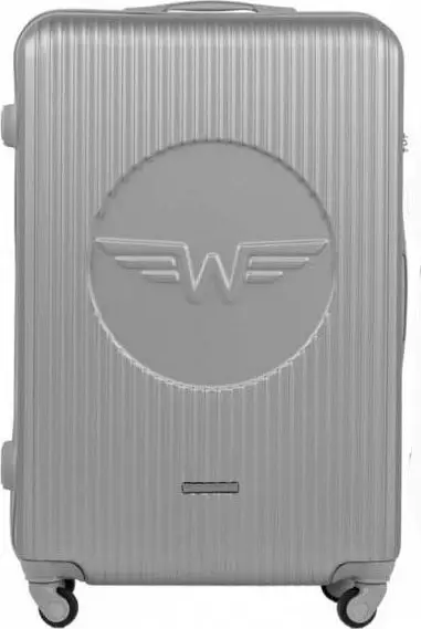 Kemer Duża walizka KEMER WINGS SWL01 L Srebrna