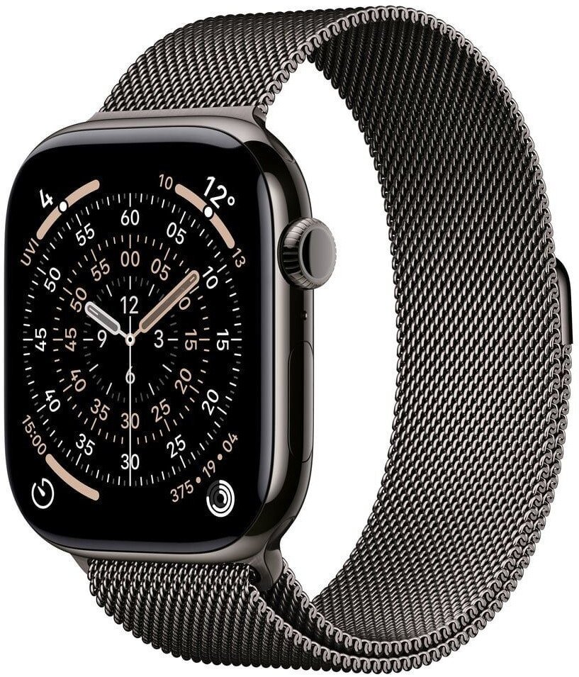 Smartwatch Apple Watch 11 GPS + Cellular 46mm Slate Titanium Milanese Loop S/M Grafitowy (MFD34MP/A)