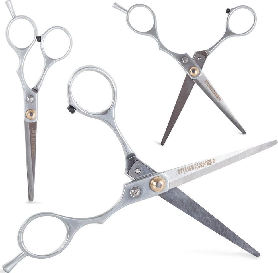 zakupytv.net NOŻYCZKI FRYZJERSKIE PROSTE OSTRE STALOWE