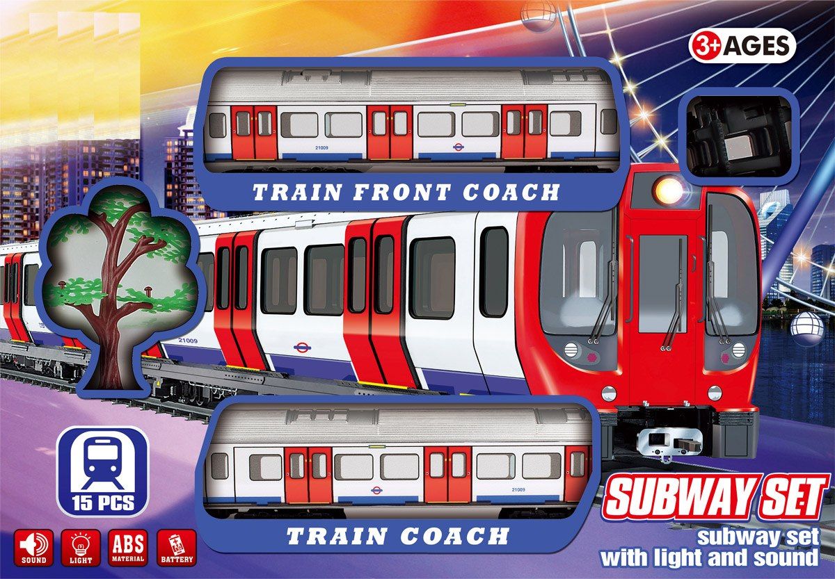 Icom POCIĄG ELEKTRYCZNY ZE ŚWIATŁEM, DŹWIĘKIEM I TORAMI