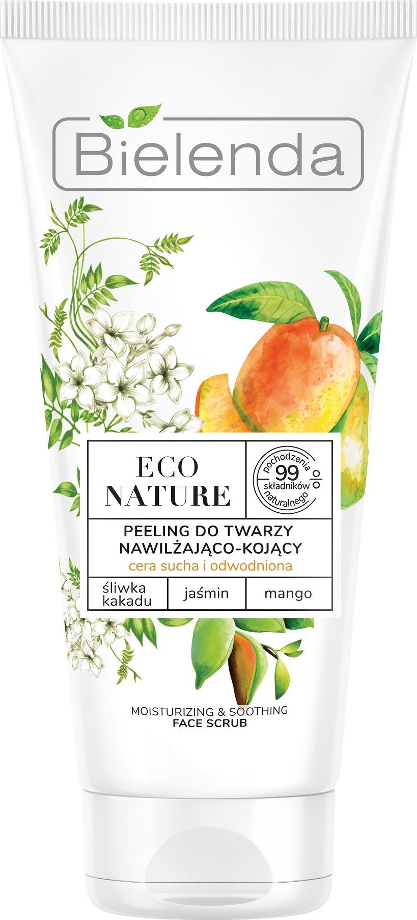 Bielenda Peeling do twarzy nawilżająco-kojący Śliwka Kakadu & Jaśmin & Mango 150 g