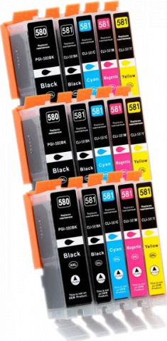 Tusz Canon 15x Tusz Do Canon PGI-580 CLI-581 30/12ml CMYK