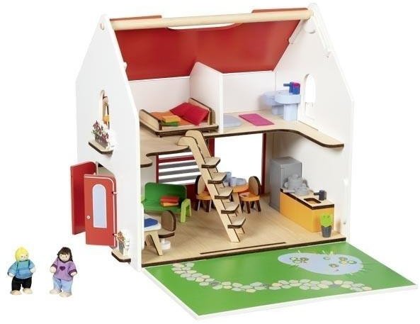 Przenośny domek dla lalek Eco House z akcesoriami