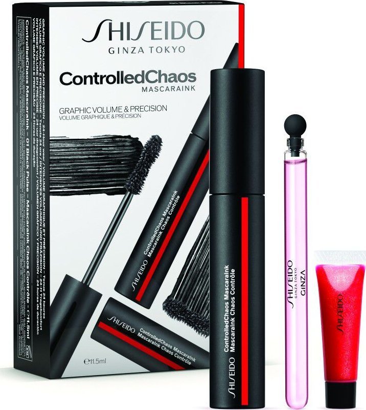 Shiseido SHISEIDO SET (CONTROLLED CHAOS MASCARAINK BLACK 11,5ML+MINI SHIMMER GELGLOSS 07 SHADE 2ML+GINZA EDP 4ML)