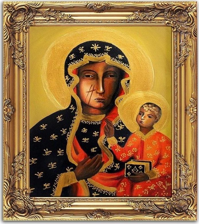 GO-BI Obraz Maryja ręcznie malowany 53x64cm uniwersalny