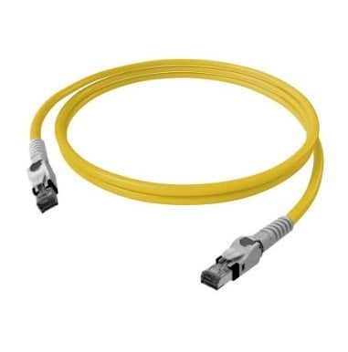 Kabel krosowy EasyLan VarioBoot Cat.6A, S/FTP, żółty, 0,5 m