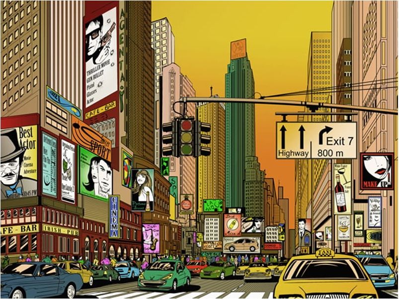 DecoNest Fototapeta - Nowy Jork - miasto tętniące życiem - 200X154