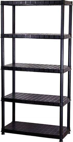 Solidny Regał Półka Organizer 5 Półek Czarny