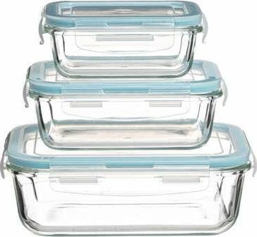 5five Pojemniki szklane z pokrywką, 3 sztuki