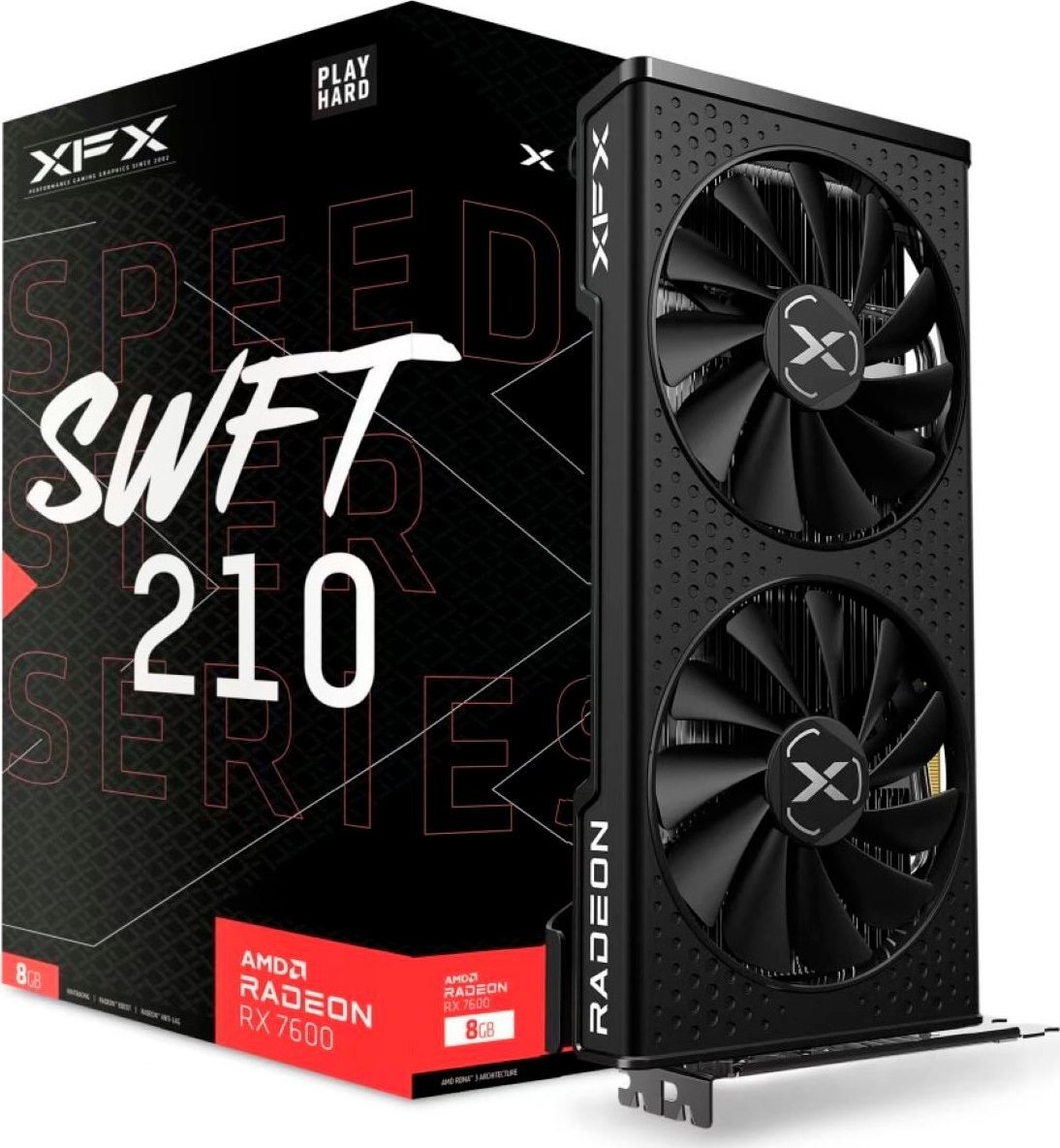 Karta graficzna XFX Speedster SWFT 210 Radeon RX 7600 8GB GDDR6 (RX-76PSWFTFY)
