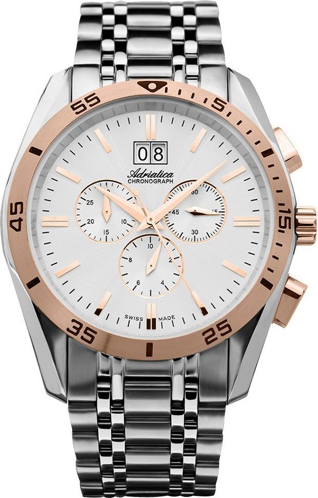 Zegarek Adriatica Zegarek męski Adriatica A8202.R113CH srebrny