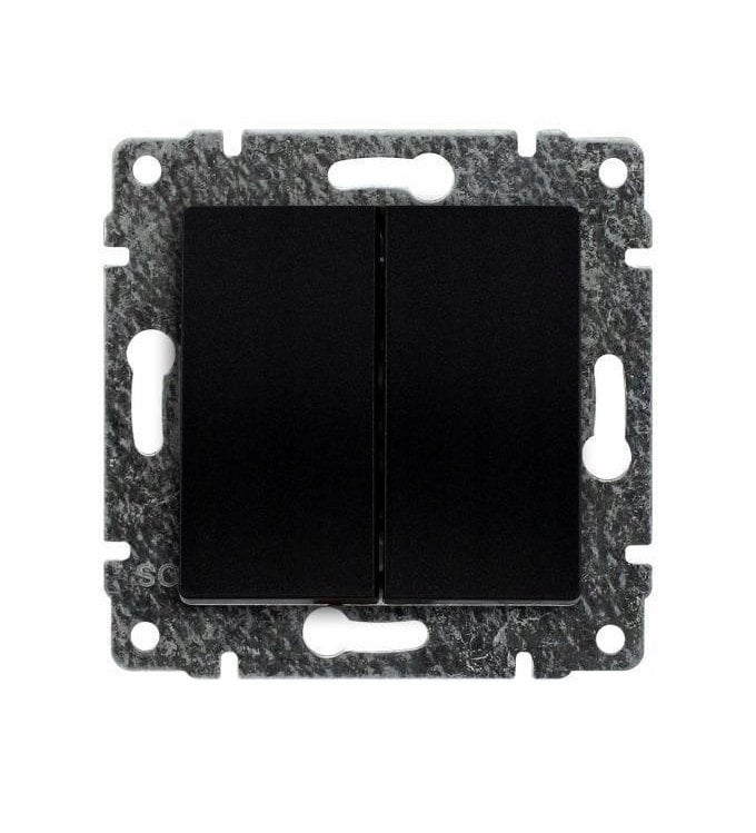VENA Łącznik świecznikowy z klawiszem bez ramki 16AX250V czarny mat 510915