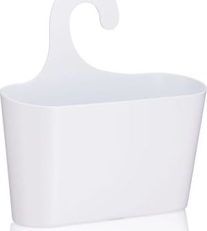 Koszyk prysznicowy Kela półokrągły biały (KE-24272)