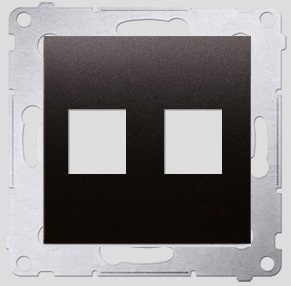 Kontakt-Simon Pokrywa gniazda teleinformatycznego podwójnego SIMON54 antracyt - DKP2.01/48