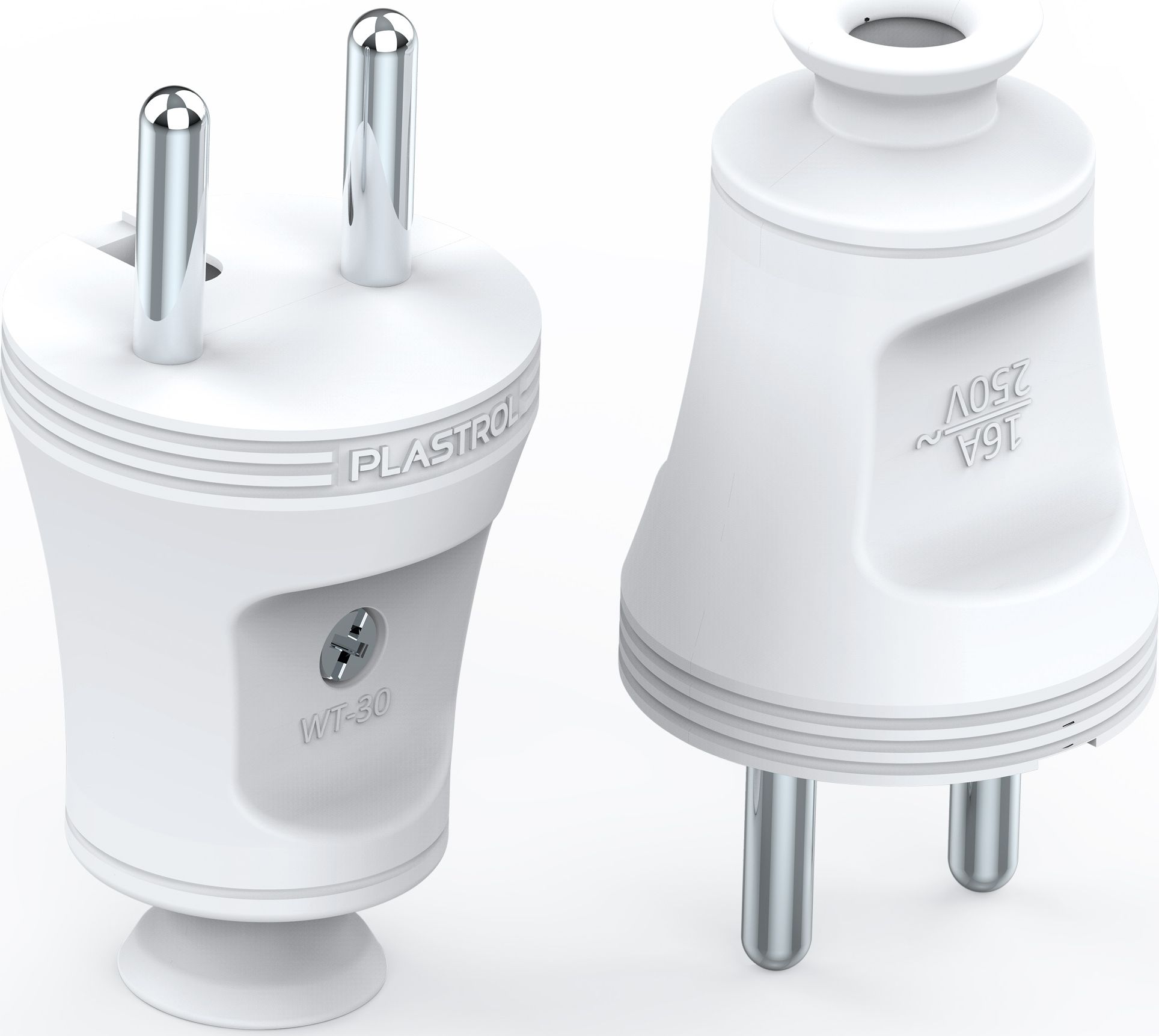 Opal Wtyczka prosta rozbieralna WT-30 2P+Z 16A biała