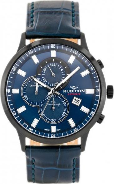 Zegarek Rubicon ZEGAREK MĘSKI RUBICON RNCD71 - CHRONOGRAF (zr082e)