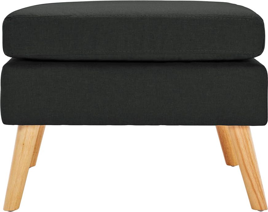 Elior Czarna pufa podnóżek do salonu i sypialni - Elesar
