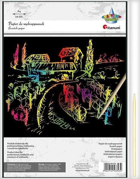 Papier do wydrapywanek 210x290mm czarny 10szt.