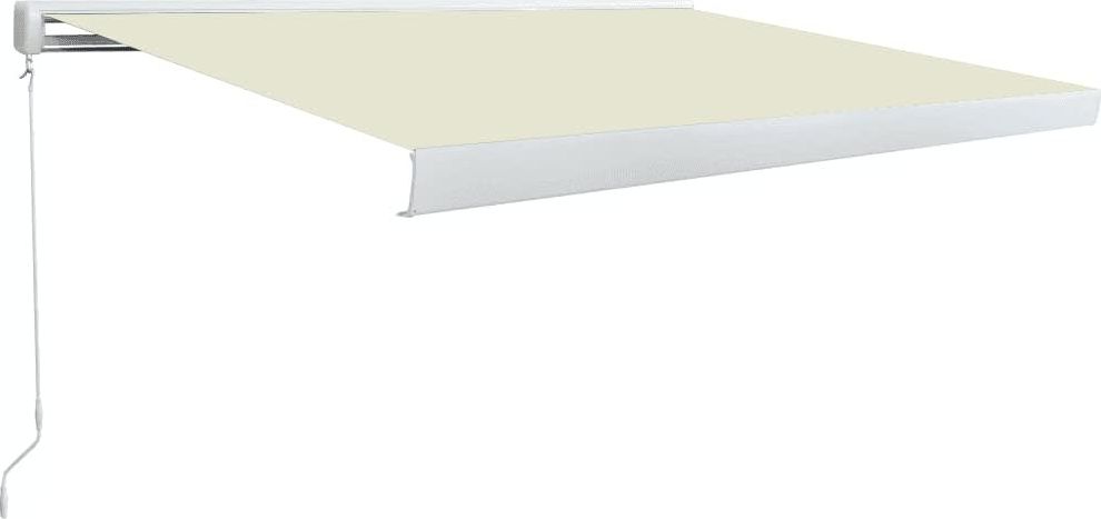 vidaXL VidaXL Ręcznie zwijana markiza kasetowa, 350x250 cm, kremowa