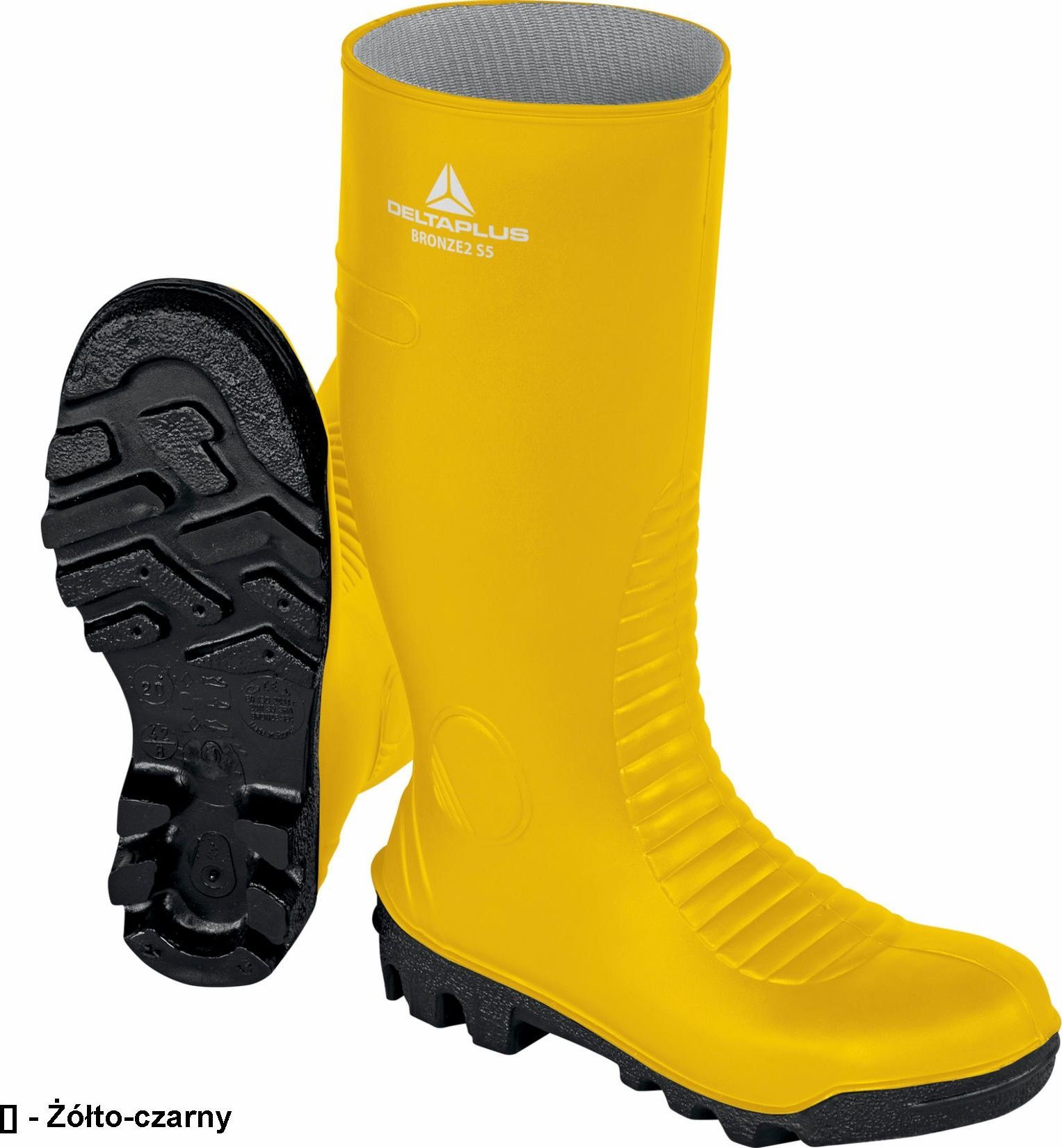 Delta Plus BRONZE2 S5 SRA - KALOSZE WYSOKIE BEZPIECZNE Z PVC - S5 SRA - promocja do 30.06.2022 - zielono 38