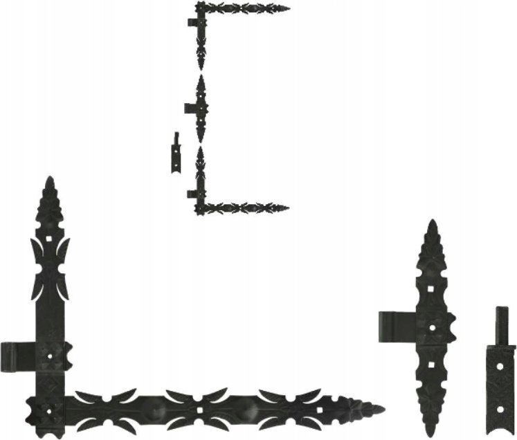 UN ZAWIAS KUTY RETRO 400X300 KPL - 2SZT.