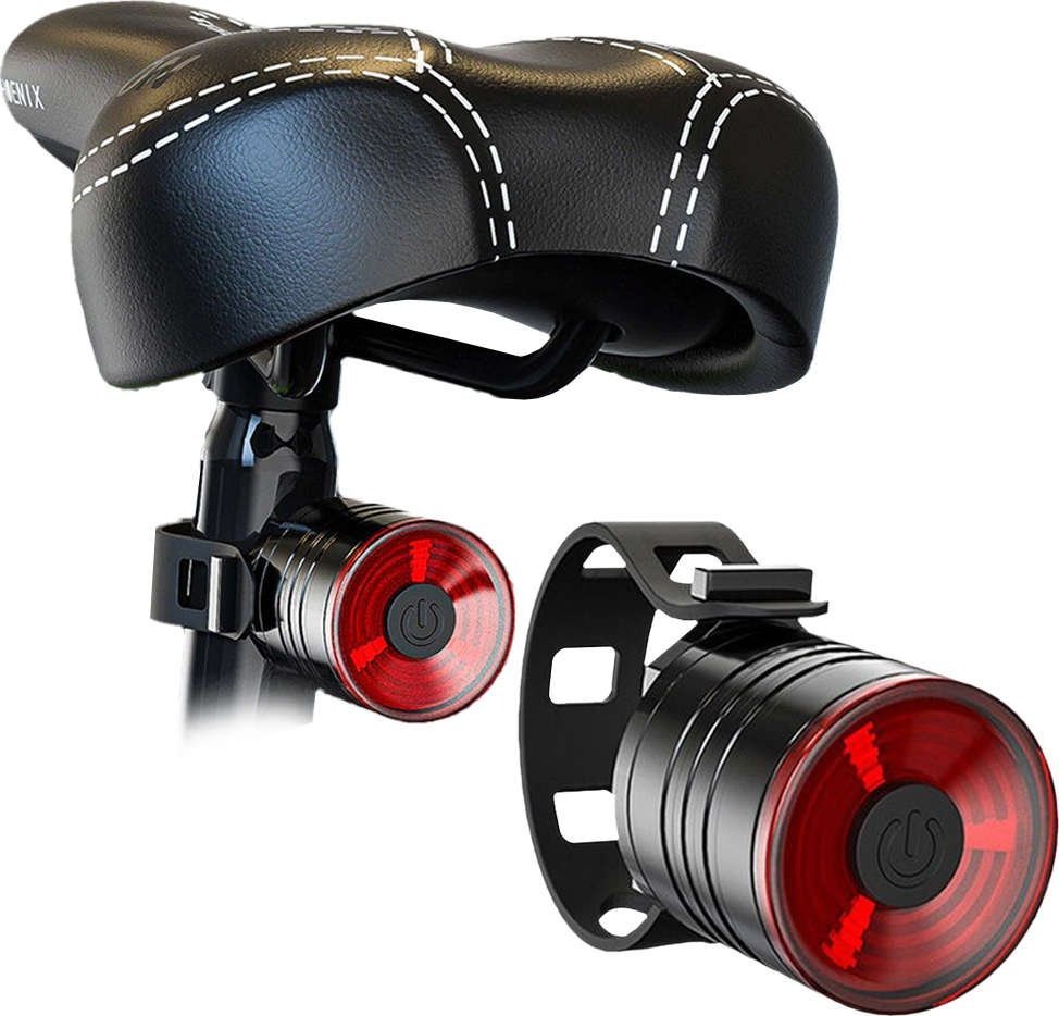 Alogy Alogy Światło rowerowe lampka rowerowa okrągła do jazdy na rowerze pod siodełko Czerwone uniwersalny