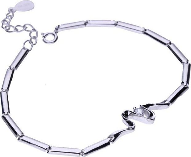 Lovrin Srebrna bransoletka 925 z białymi cyrkoniami 4,09g