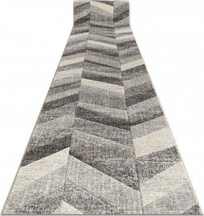 Dywany Łuszczów Chodnik FEEL 5673/16811 JODEŁKA szary / antracyt / krem 80 cm, 80x520 cm