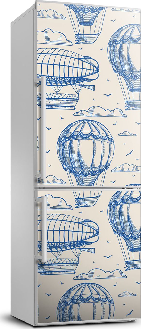 Tulup Naklejka samoprzylepna na lodówkę 70x190 cm Sterowce i balony