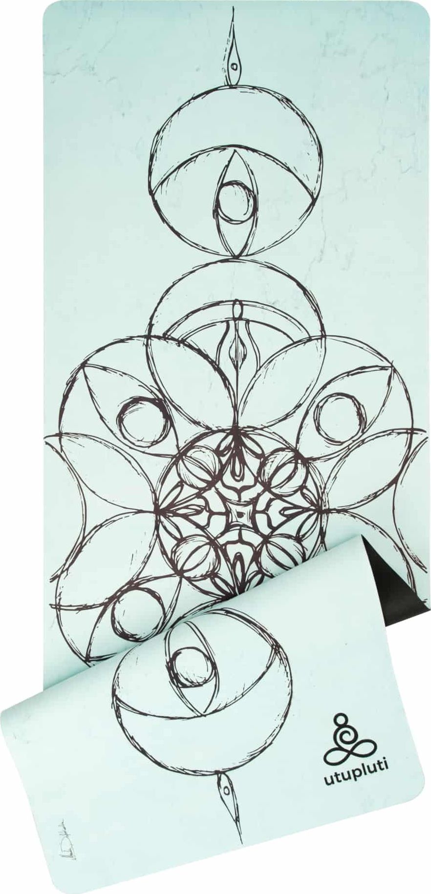 Utupluti Mata do jogi Art Mandala Eye 183 cm x 68 cm x 0.4 cm biała