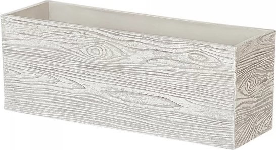 Beliani Doniczka 42 x 13 x 15 cm jasne drewno PAOS!