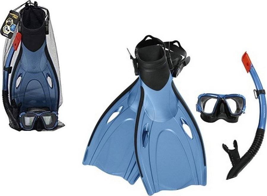 Bestway Zestaw Do Nurkowania Maska, Rurka, Płetwy Niebieski Bestway 25044