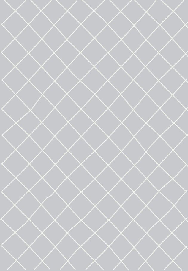 MYRETAIL Dywan EMMA KOMFORT 160x230 szary biały romby krata 81225