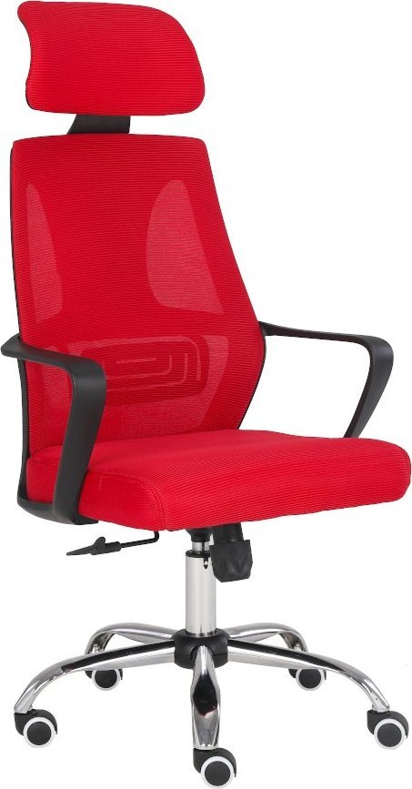 Elior Czerwony nowoczesny fotel obrotowy - Fisan