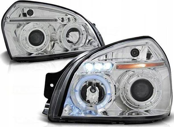 Lampy reflektory Hyundai Tucson 04-10 ringi chrome