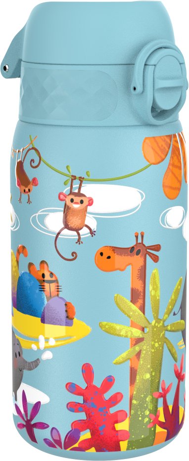 Butelka stalowa Ion8 Safari 400ml, lekka, szczelna, z ustnikiem