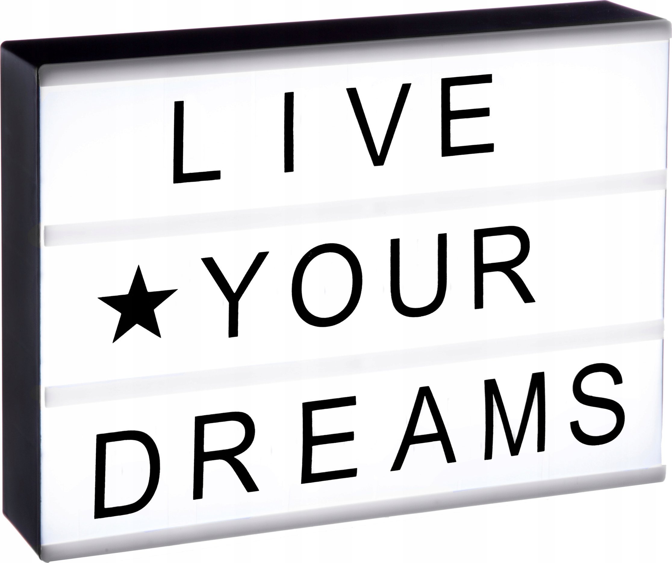 Atmosphera Lampa light box z napisami, lampa neon, lampa stojąca, neon do pokoju, biała lampa, designerskie lampy, lampy dekoracyjne