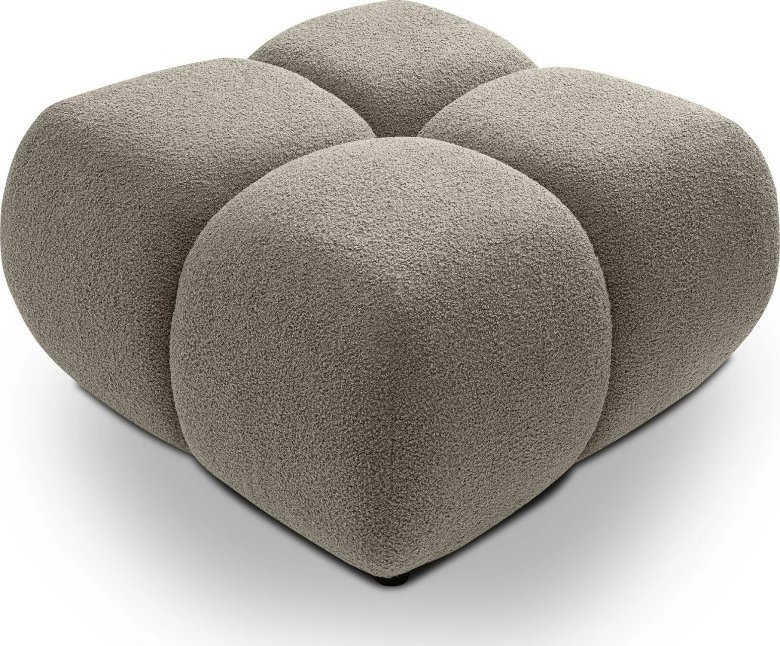 Pufa poczwórna PALIA - IV boucl 43,5x72x72 brązowoszara