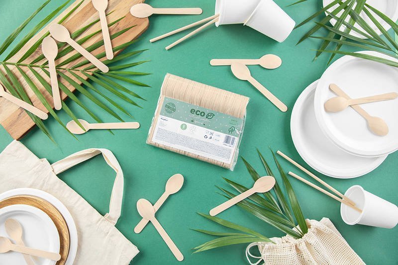 PartyDeco Drewniane łyżki, 16cm one size