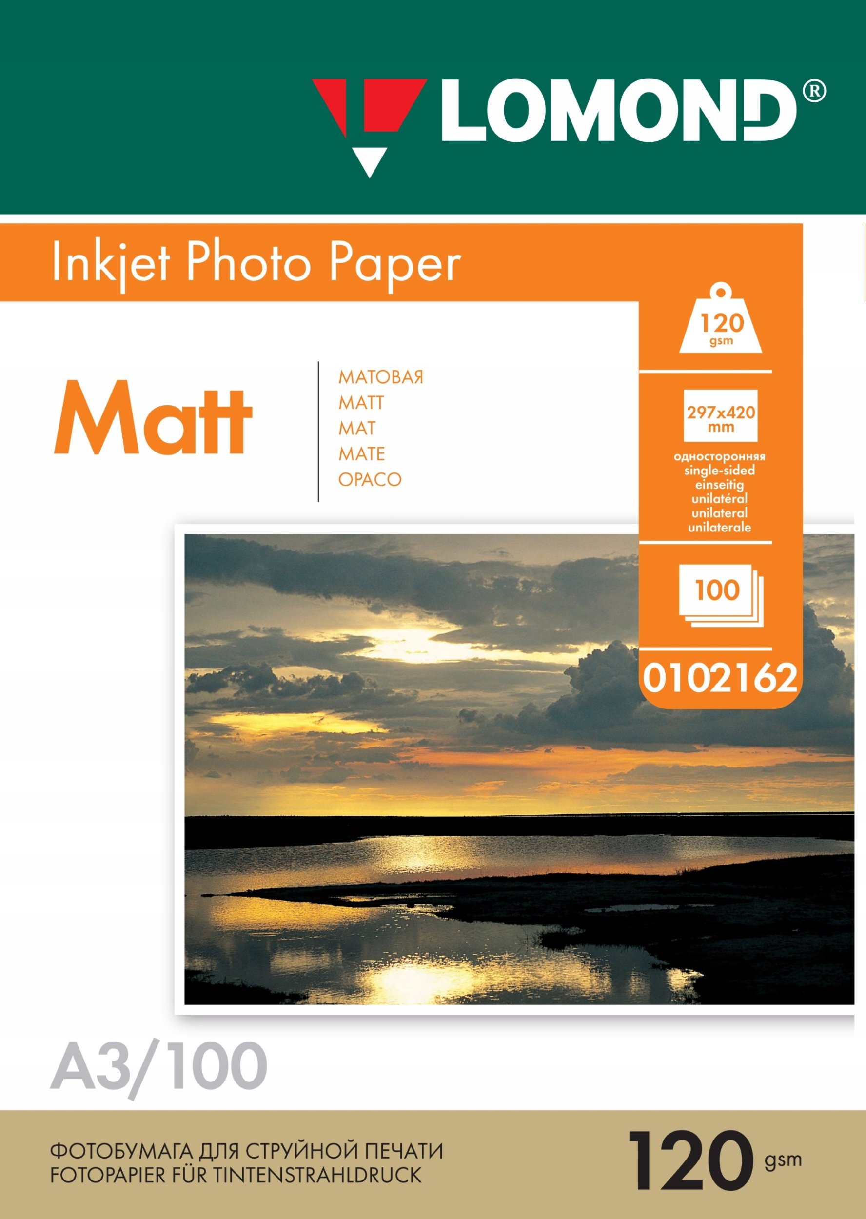 Lomond Lomond Photo Inkjet Paper Matte 120 g/m2 A3, 100 sheets