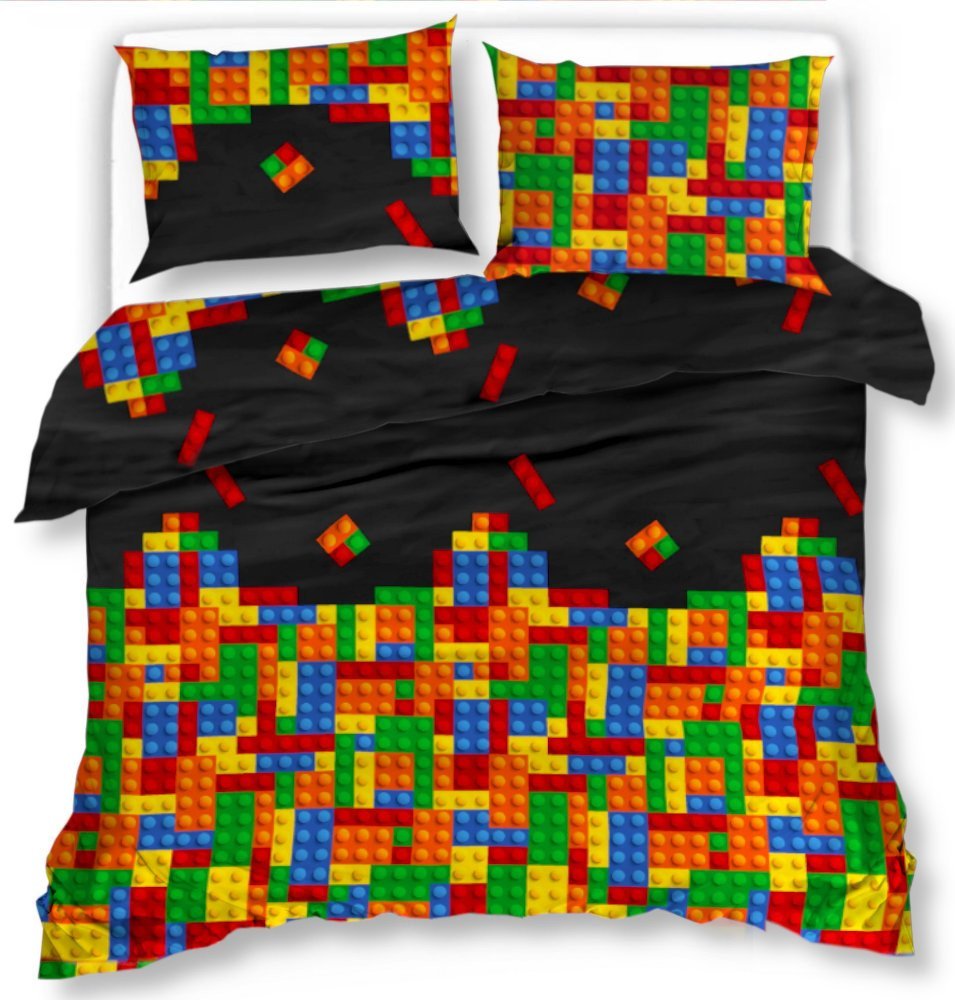 estilex Pościel Satynowa 160X200 Klocki 20207