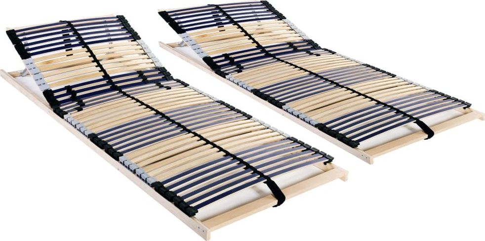 vidaXL Stelaże do łóżek, 2 szt., 42 listwy, 7 stref, 80x200 cm, FSC