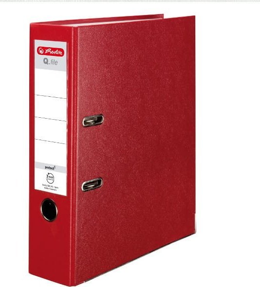 Segregator Herlitz SEGREGATOR HERLITZ Q-FILE A4/80 CZERWONY