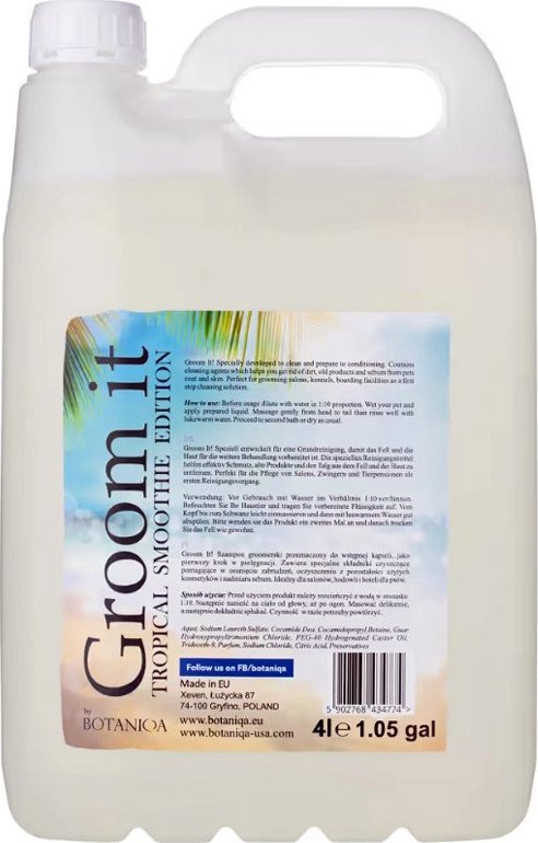 BOTANIQA Groom It -Tropical Smoothie Shampoo 4L