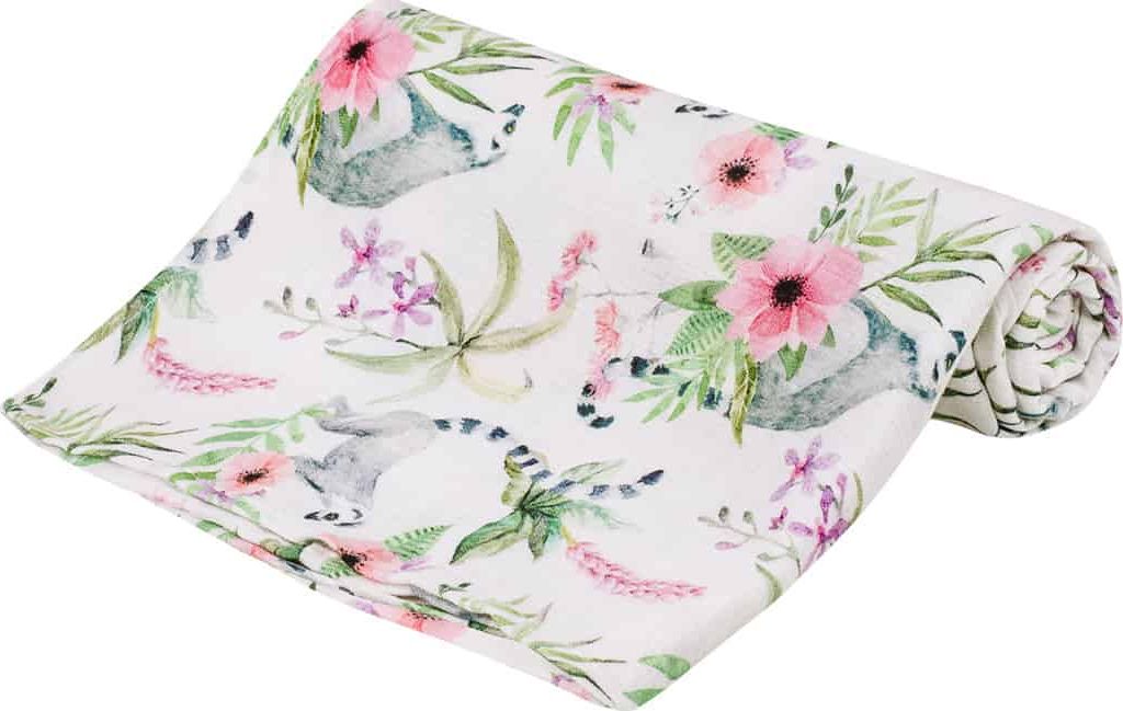 Bocioland Pieluszka bambusowa 75x75cm Lemury Bocioland