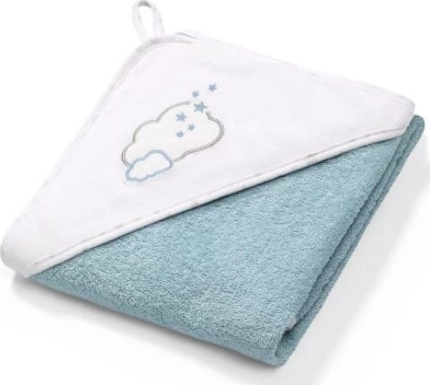BabyOno Okrycie kąpielowe frotte 100x100 cm Biało-Niebieska Chmurka Baby Ono
