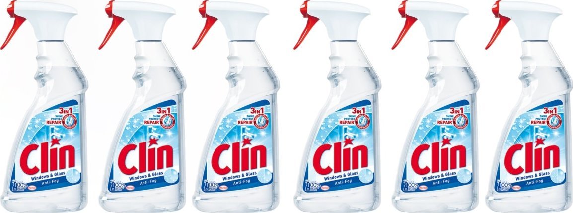 Clin 6x Płyn do szyb CLIN Anti-Fog 500ml