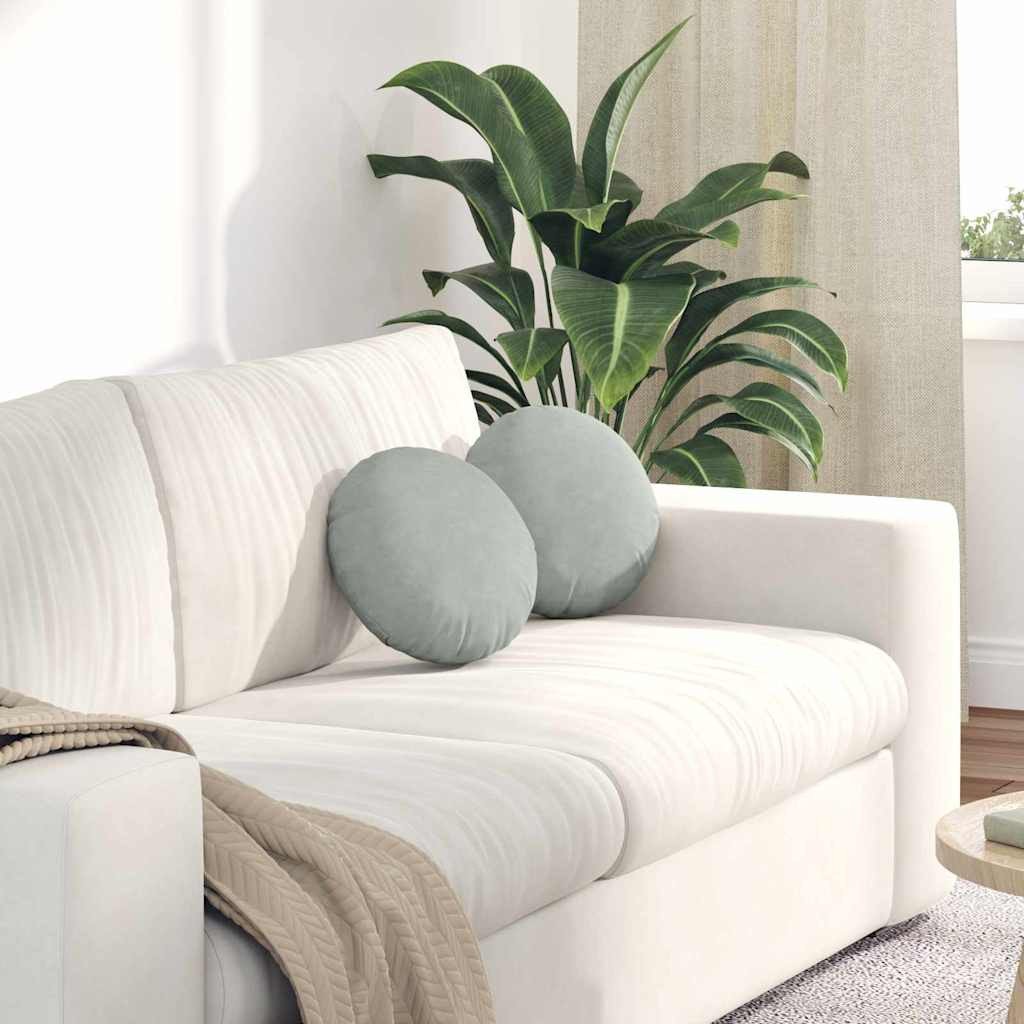 vidaXL Poduszki na siedziska 2 pcs Jasnoszary 40 x 13 cm Aksamit