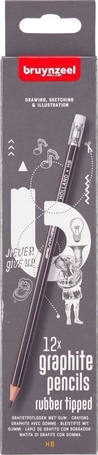 BRUYNZEEL SAKURA Bruynzeel Graphite pencil set | 12 HB graphite pencils with eraser tips